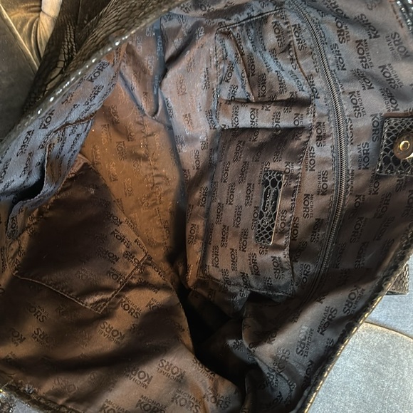 MICHAEL Michael Kors Black Python Embossed Tote - Picture 4 of 5